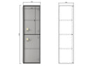 Boston /Plywood Tall Boy 350x300x1200mm Matte Grey