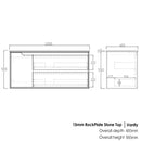 Byron 1200x460x550 wall hung Natural Oak Plywood Cabinet