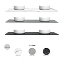 Byron 1500x460x550 wall hung Natural Oak Plywood Cabinet for Double bowls basin