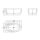 Nardo BATHTUB 1500*850*580 No overflow