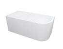 High gloss white finish left corner bathtub 1500x750x580mm No overflow
