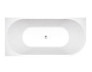 High gloss white finish left corner bathtub 1700x750x580mm No overflow