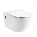 Voghera Wall Hung Rimless Pan Soft Close Standard Seat For use with R&T or Geberit Concealed Cistern with Metal Frame