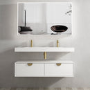 Moonlight (Luna) Wall Hung Cabinet 1200 white single basin