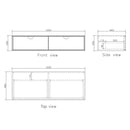 Moonlight (Luna) Wall Hung Cabinet 1200 white single basin