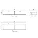 Moonlight (Luna) Wall Hung Cabinet white double basin