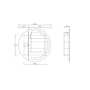 London LED Shaving Cabinet 800x800x130