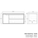 Byron 1200x460x550 wall hung Natural Oak Plywood Cabinet