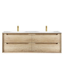 Byron 1500x460x550 wall hung Natural Oak Plywood Cabinet for Double bowls basin