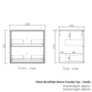 Boston 600x460x550 wall hung Light Grey Plywood Cabinet Brushed Gold Handle included