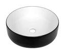 Radius Rd Basin 355x355 Matte Black and White