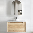 Byron 900x460x550 wall hung Natural Oak Plywood Cabinet