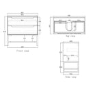 Byron 900x460x550 wall hung Natural Oak Plywood Cabinet