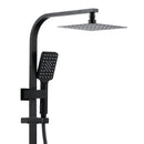 (BKSS102-B) TaranTwin Shower On Rail Bottom inlet with dual hose square Matt Black