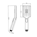 (BKSS102-B) TaranTwin Shower On Rail Bottom inlet with dual hose square Matt Black