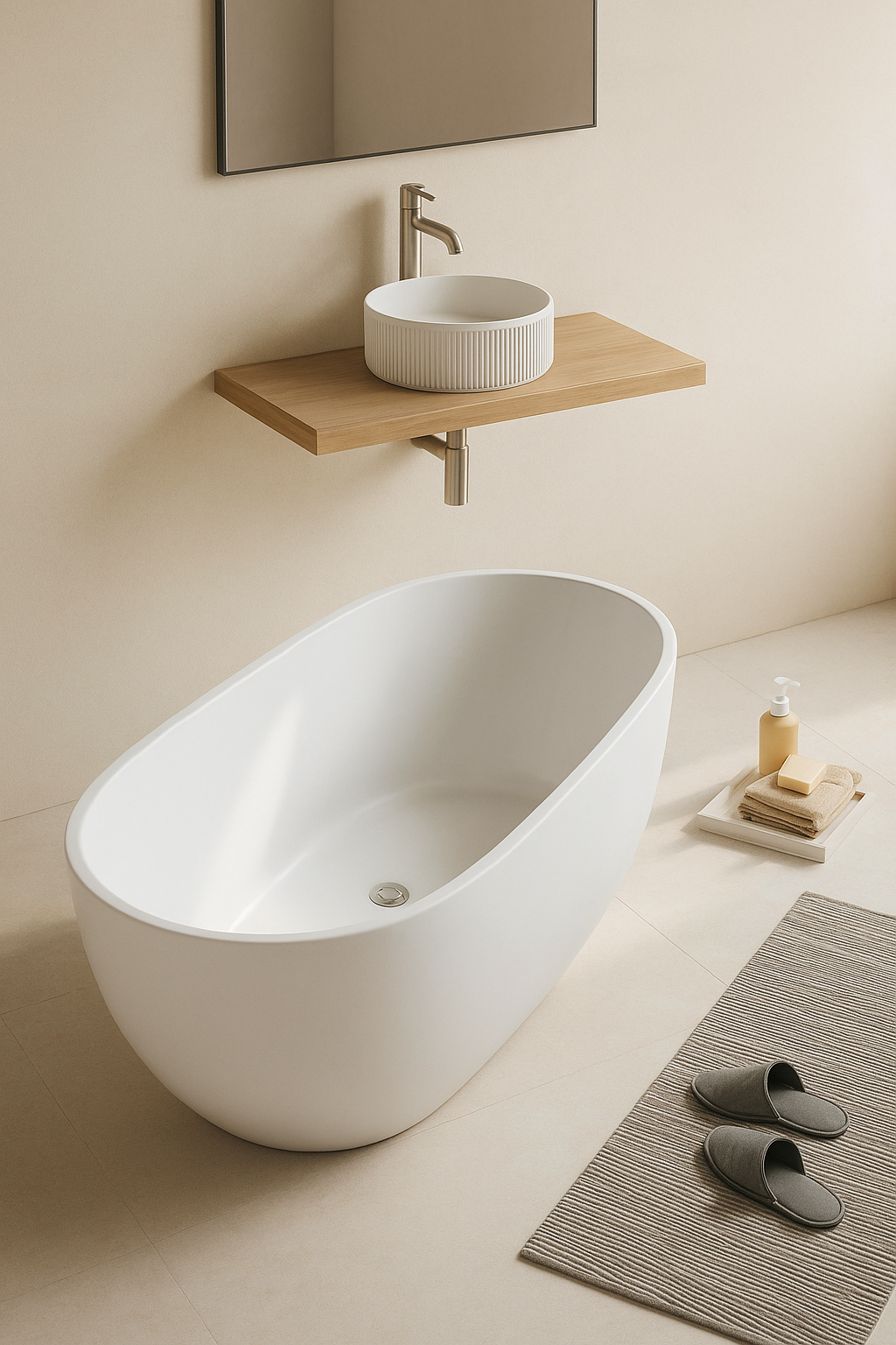 Ovy Acrylic Freestanding Bathtub 1400/1500/1700 OVY1400/1500/1700-NF/OF
