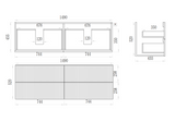 VITO EDINA WALL HUNG VANITY  With Soft Closing Drawers 1490*455*520mm EDI1550W-CO/PO — detail 3