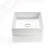 CA415SQ Above Counter Cascade Fluted Square Art Basin(Square: 435*435*150mm)