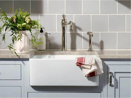Chelsea Fireclay farmhouse sink 600*451*253mm (FCCT600GW/MB) — detail 4