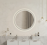 Lirra Iron Framed LED Mirror – Front &amp; Backlit Smart touch free controls 600/800/900 LRFM600/LRFM800/LRFM900