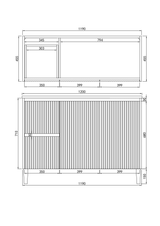 Brighton Free-Standing PVC Vanity CB124LL — detail 2