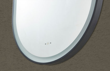 Lirra Iron Framed LED Mirror Electroplated 450/600mm LOFM4590/LOFM60100-MB/BG/BN/GM — detail 6