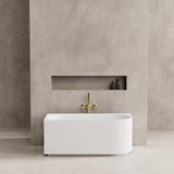 Capri Fluted  Corner Freestanding Bathtub 1500/1700mm CBAT1500L/R-GW/MW/MB/CBAT1700L/R-GW/MW/MB — detail 2