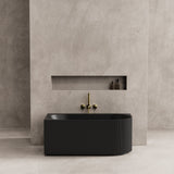 Capri Fluted  Corner Freestanding Bathtub 1500/1700mm CBAT1500L/R-GW/MW/MB/CBAT1700L/R-GW/MW/MB