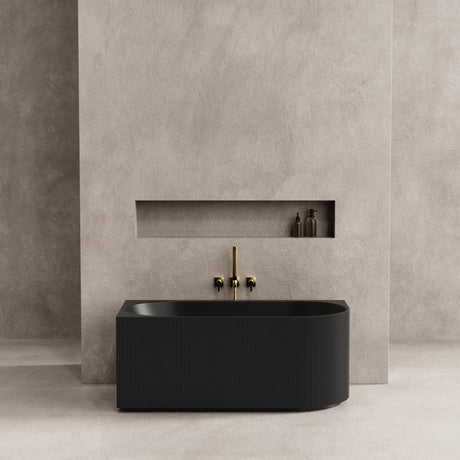 Capri Fluted  Corner Freestanding Bathtub 1500/1700mm CBAT1500L/R-GW/MW/MB/CBAT1700L/R-GW/MW/MB