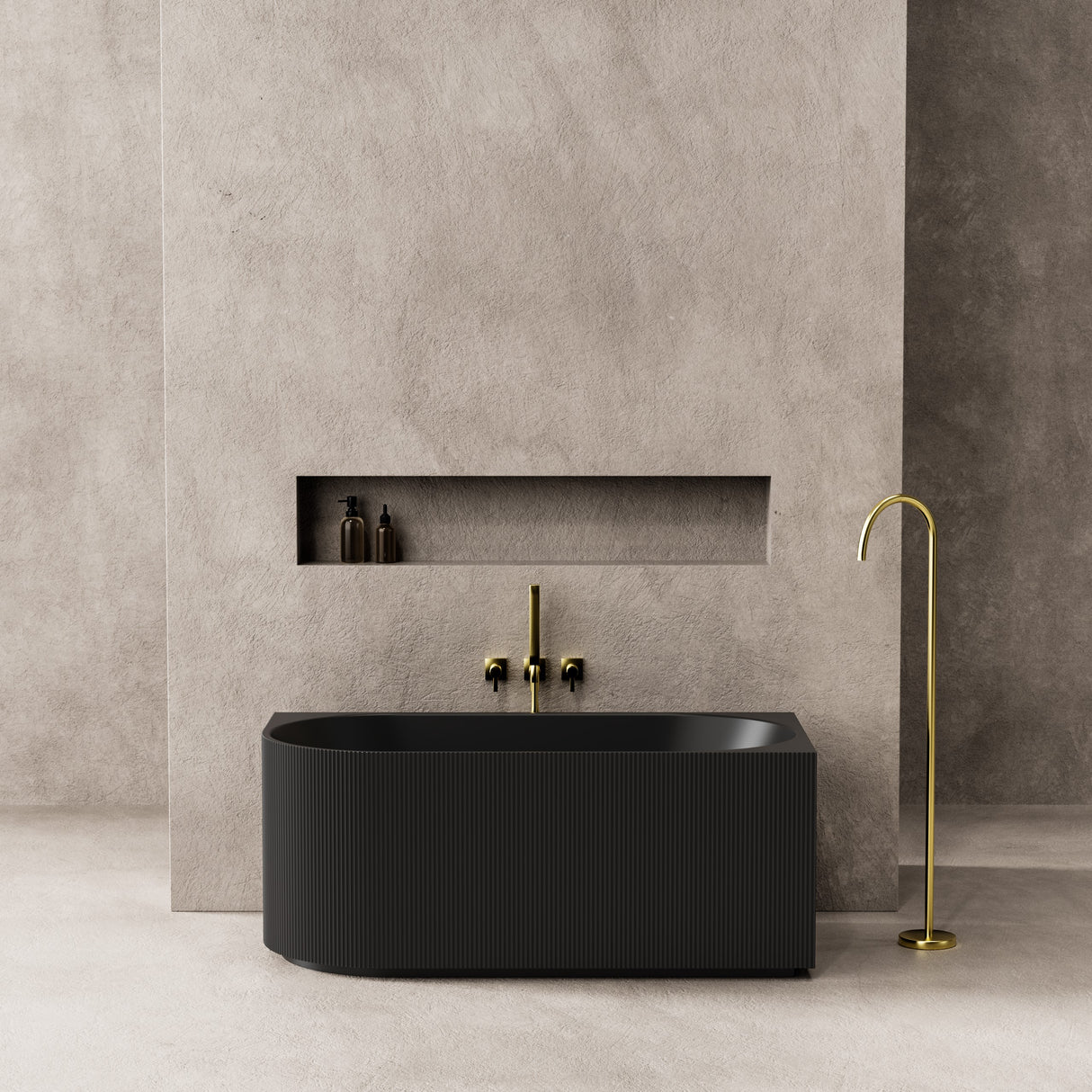 Capri CGV1500R Oval Freestanding Right Corner Bathtub