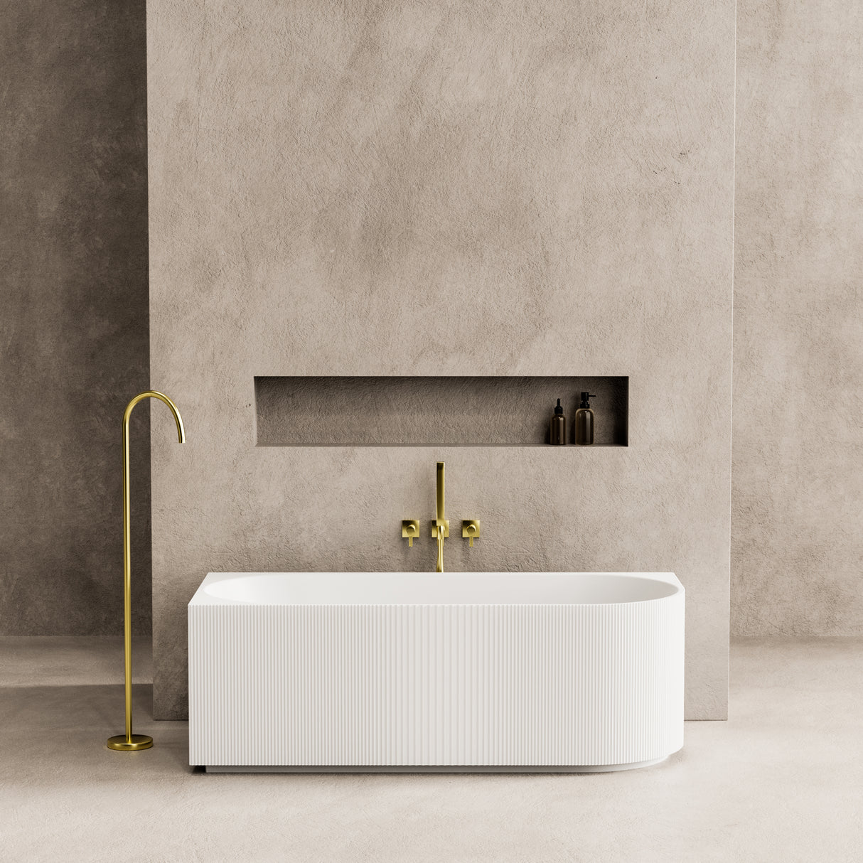 Capri CGV1700L Oval Freestanding Left Corner Bathtub