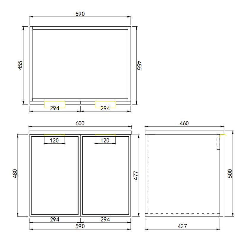 Miami Wall-Hung PVC Vanity CM64W — detail 4