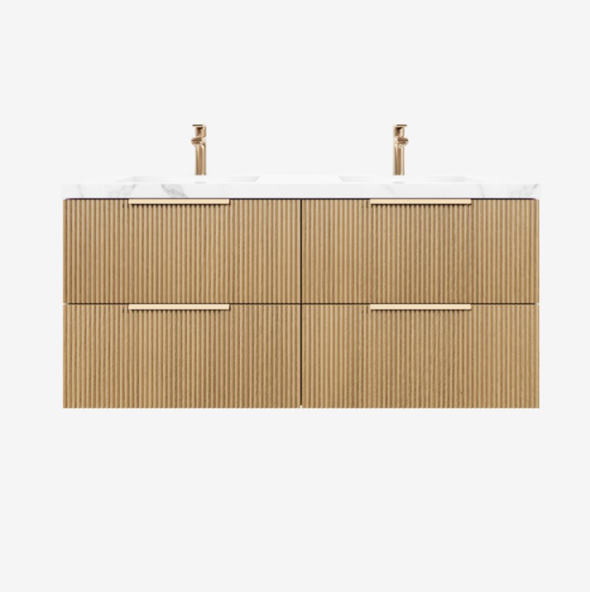 VITO EDINA WALL HUNG VANITY  With Soft Closing Drawers 1490*455*520mm EDI1550W-CO/PO — detail 2