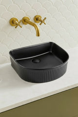 VITO Geneva Fluted Arch Premium Ceramic Above-Counter Basin 415*365*120mm CA4135AR