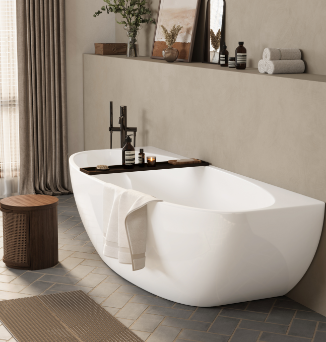 Aria Back to Wall Bathtub ALBT1500-NF