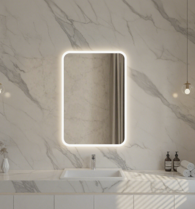 Ovian LED Back lit Mirror Pencil Edge Smart touch free controls 750/900/1200 OSPBM7560/9075/1280