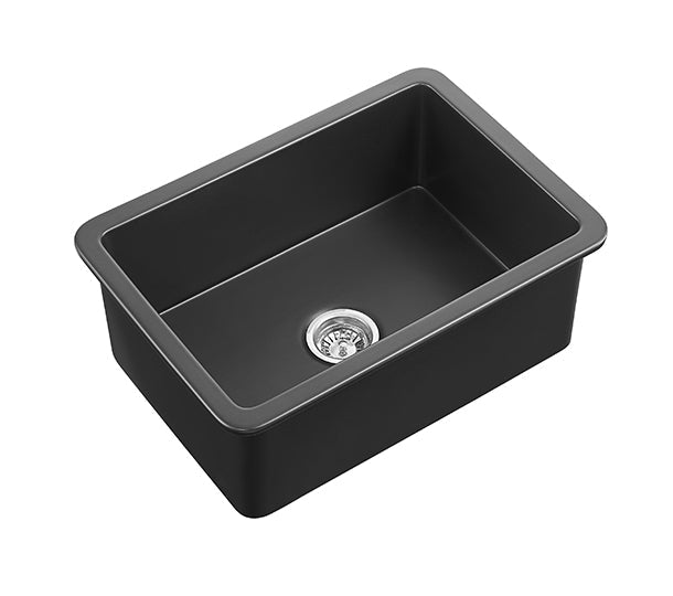 Camden Fireclay Square insert/undermound sinks 677*470*282mm (FCND677GW/MB) — detail 3