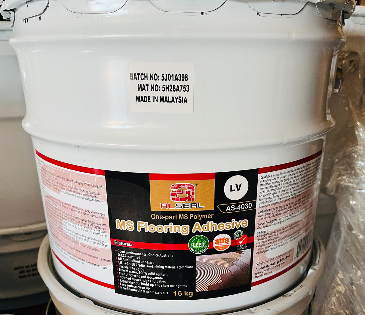 Flooring Adhesive MS Polymer AS-4030 LV 16KG