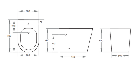 Veda BTW Bidet 590*360*410mm KDK205 — detail 2