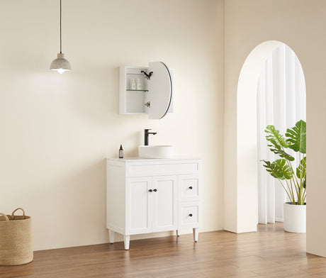 Lumero LED PVC Mirror Shaving Cabinet 900x600x155mm LOSV9060MW-LED/LOSV9060MB-LED — detail 2