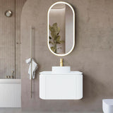 VITO NOOSA Fluted Curved Vanity With Side Drawers 740*493*470mm (NOS750W-MW) — detail 2