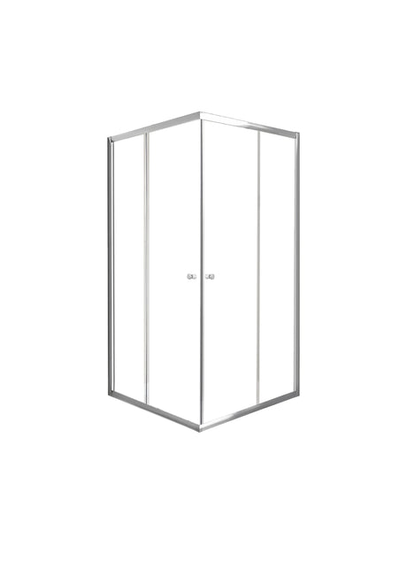 Shower Door Two Fixed + Two Sliding with Stainless Steel Round Handle 900X900X2000mm NA01142-CH — detail 2