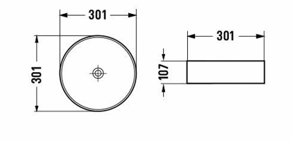 PA3011MB Above Counter Basin Black (Round: 301*301*107mm) — detail 3