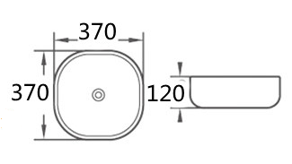 PA37375 Ultra Slim Gloss White Fine Ceramic Basin(Round: 375*375*120mm) — detail 2