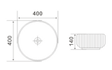 PA4014 Above Counter Basin, Cascade Fluted Art Basin(Round: 400*400*140mm) — detail 2