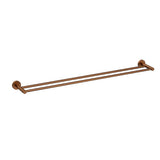 Otus Slimline Double Towel Rail 900 mm In Brushed Copper Brushed Copper