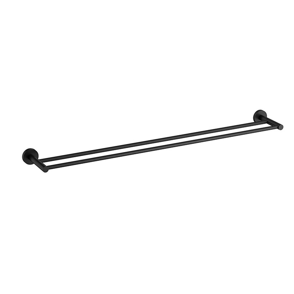 Otus Slimline SS304  Towel Rail Double Matt Black 900mm Matt Black