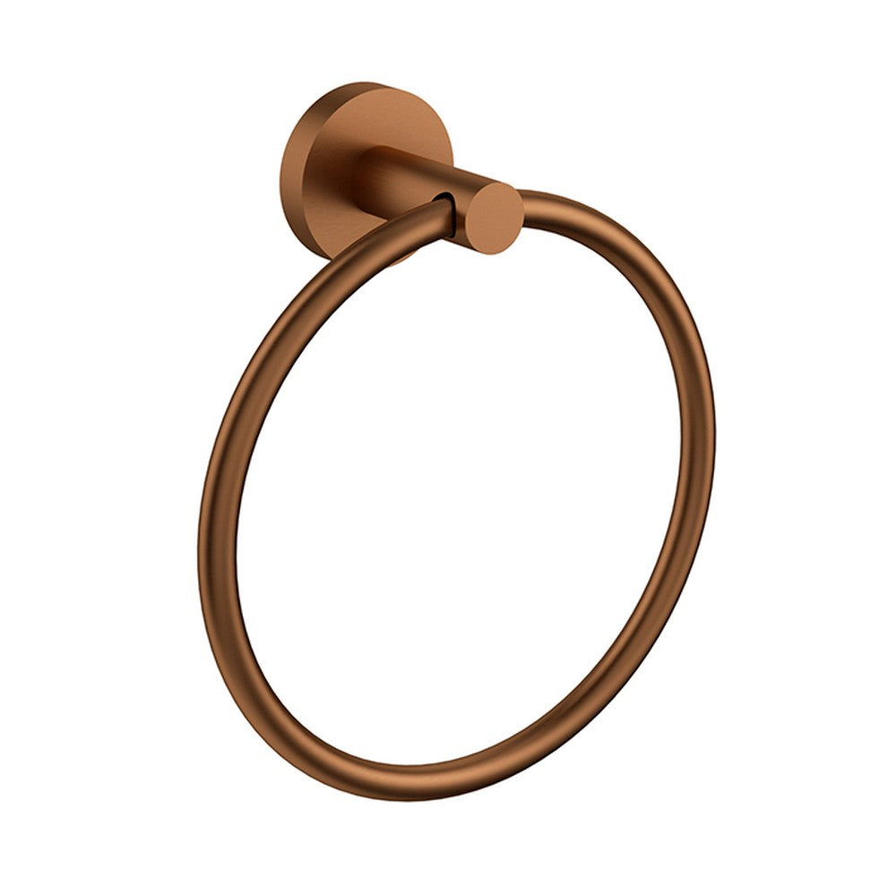 Otus Slimline Towel Ring In Brushed Copper Brushed Copper