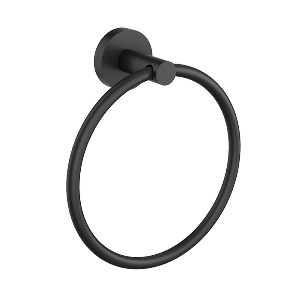 Otus Slimline SS304  Towel Ring Matt Black Matt Black