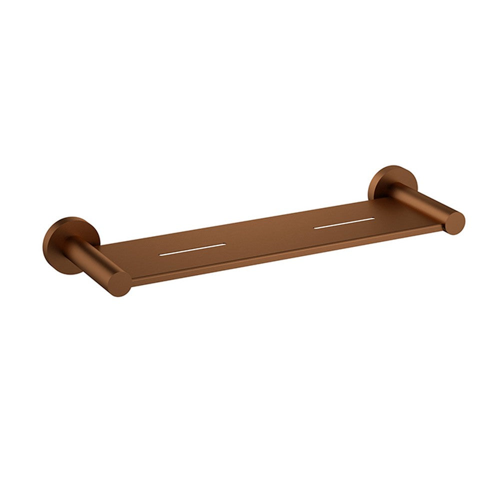 Otus Slimline Metal Shelf In Brushed Copper Brushed Copper
